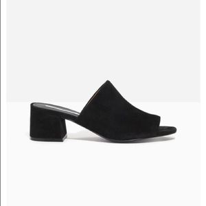 &Other Stories Suede Sandalette Mule EUC